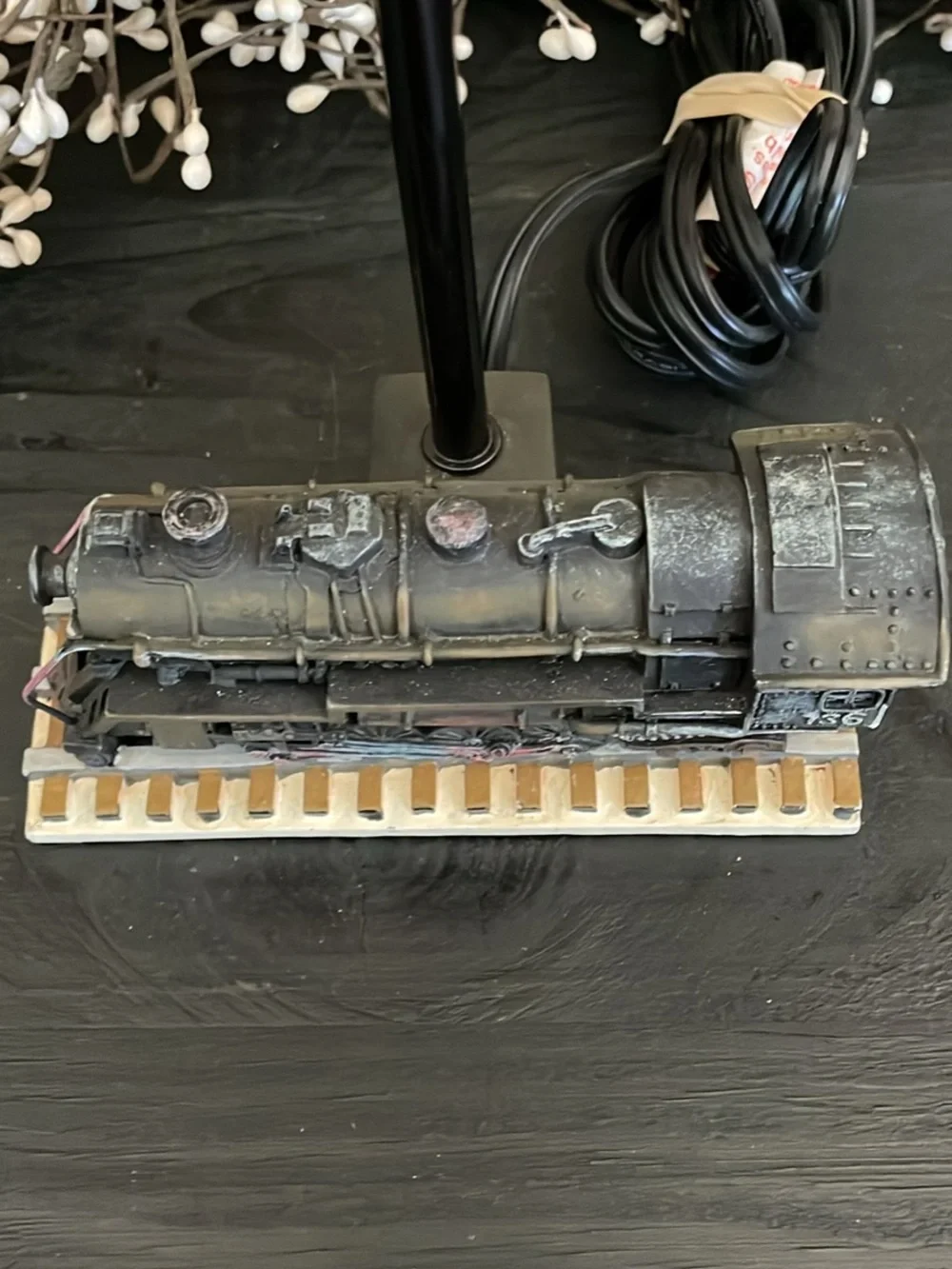 NEW!! “Lionel Trains” #736 Locomotive Resin Detailed Table Lamp - 14” Tall